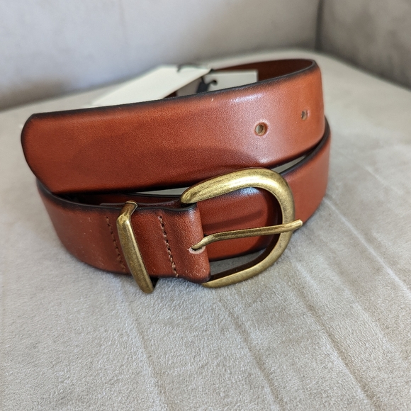 ZARA NWT 100% leather Belt brown size 30 80